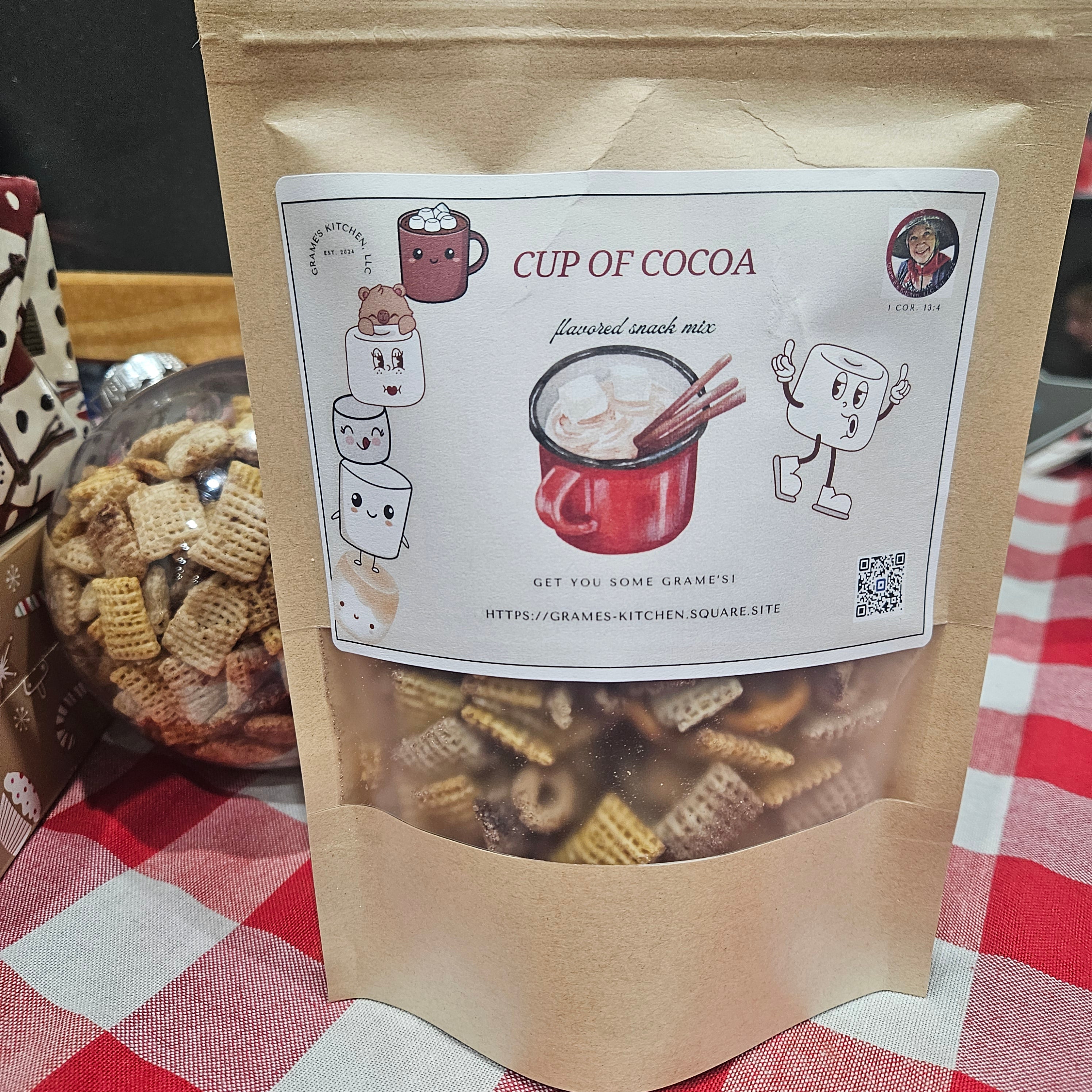 Cup of Cocoa Flavored Gourmet Snack Mix