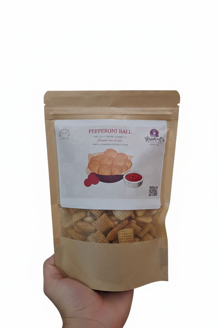 Pepperoni Ball Flavored Snack Mix