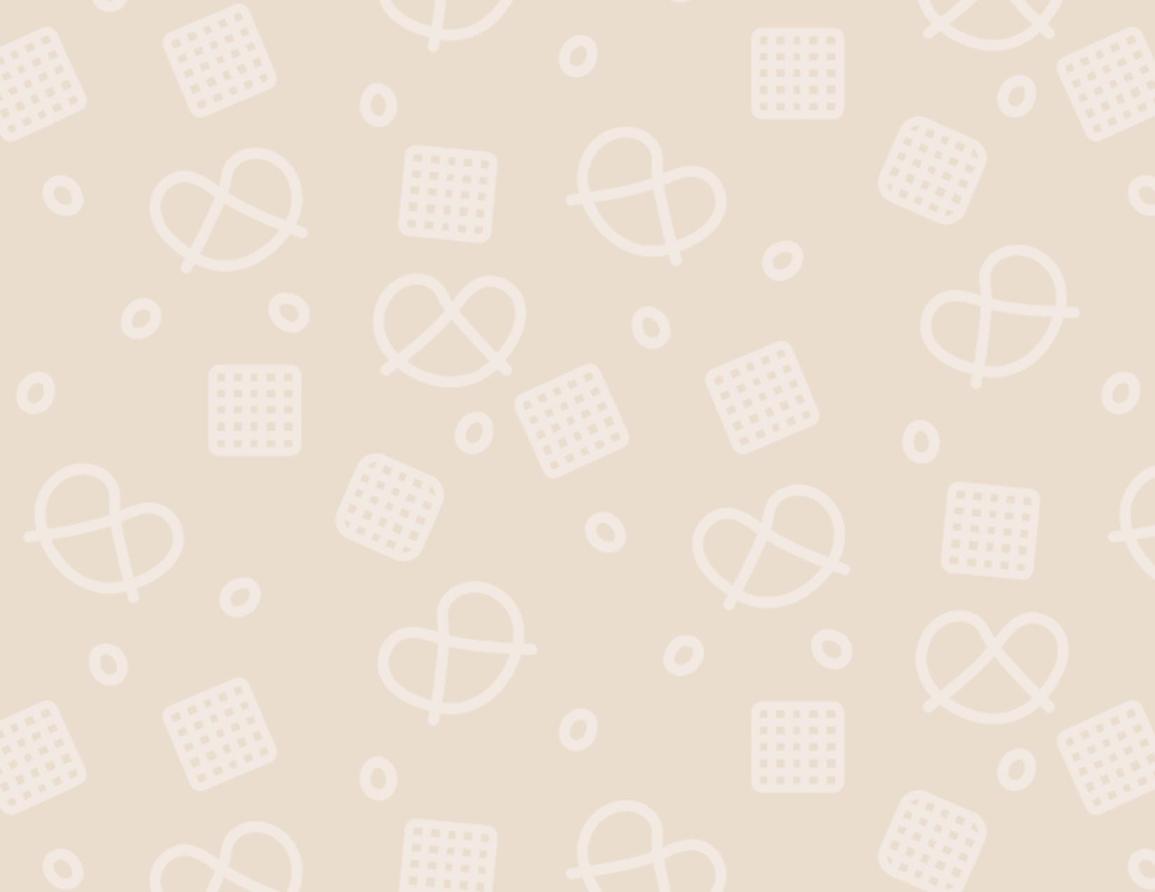 Pattern of snack mix on a beige background